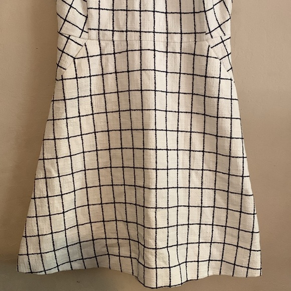 J.Crew A-line Plaid Dress White Size 8P - Picture 4 of 8